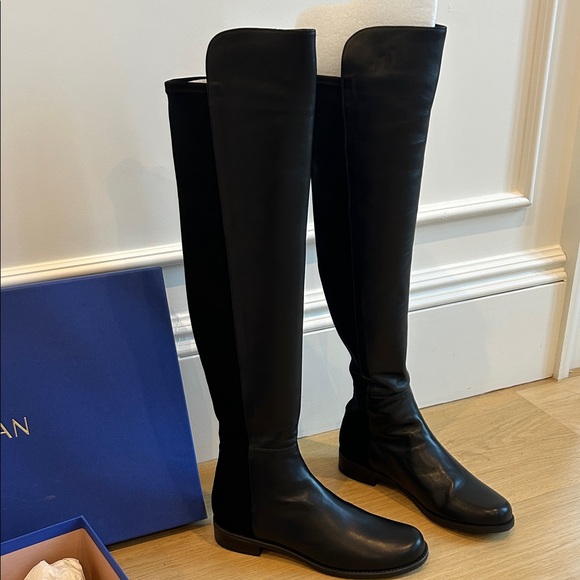 Stuart Weitzman Black Over the Knee Boots NWT - Picture 2 of 8